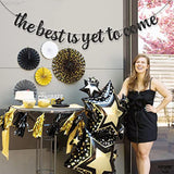 Glitter The Best Is Yet To Come Banner - 10 Feet, No Diy | Gold Congratulations Banner, 2025 Graduation Decorations | Congratulations Decorations For Gold Graduation Decorations 2025