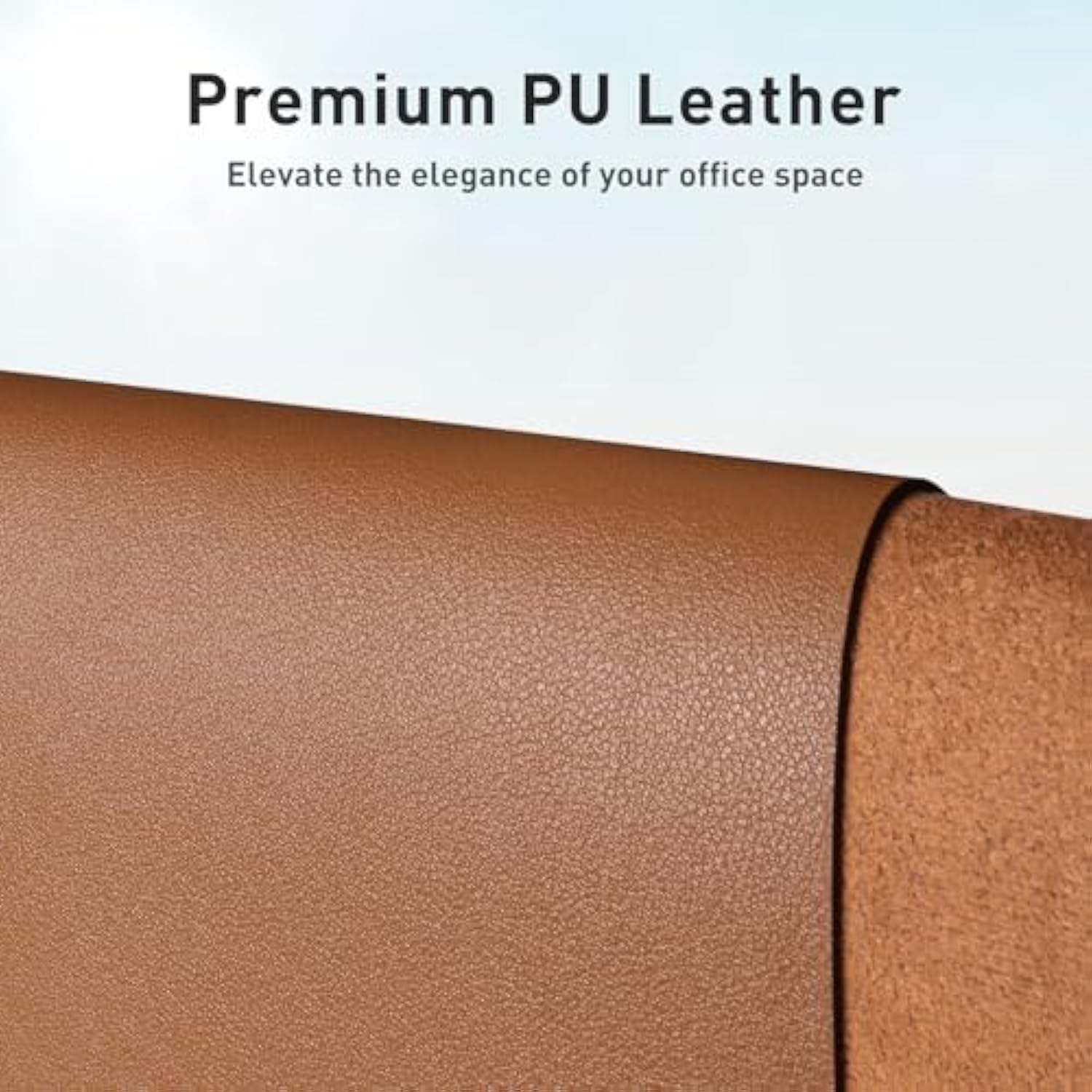 Leather Desk Pad Protector, Mouse Pad, Office Desk Mat, Non-Slip Pu Leather Desk Blotter, Laptop Desk Pad, Waterproof Desk Writing Pad For Office And Home (Brown,23.6" X 13.7")