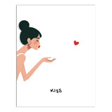 Romantic Kiss Greeting Card For Husband, Boyfriend, Or Wedding – I Love You, Thinking Of You, Valentine, Bridal Shower & Birthday Card For Husband – Miss You, Thank You, Anniversary, 4.25 X 5.5