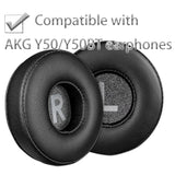 Y50 Replacement Ear Pads Compatible With Akg Y50/Y50Bt/Y55/K618/K619 On Ear Headphones, Earpads Cushions With Soft Protein Leather And Memory Sponge, For Headphone Repair Accessories (Black)