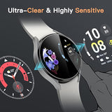 Jetech Screen Protector For Samsung Galaxy Watch Fe/5/4 40Mm, Tempered Glass 2.5D Round Edge, Hd Clear, 3 Pack