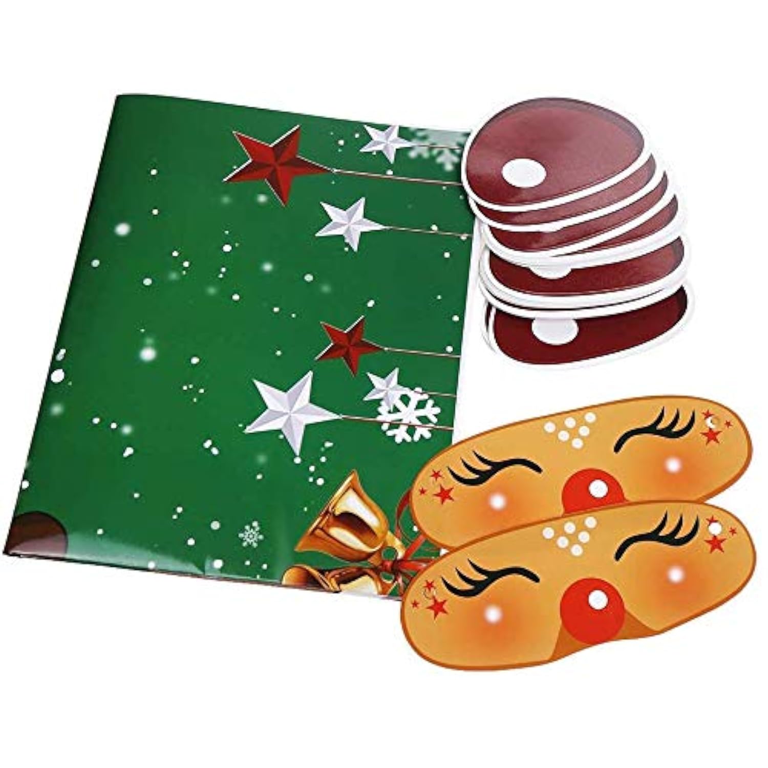 Pin The Nose On The Reindeer,Large Christmas Reindeer Poster Games For Kids Christmas Party Games