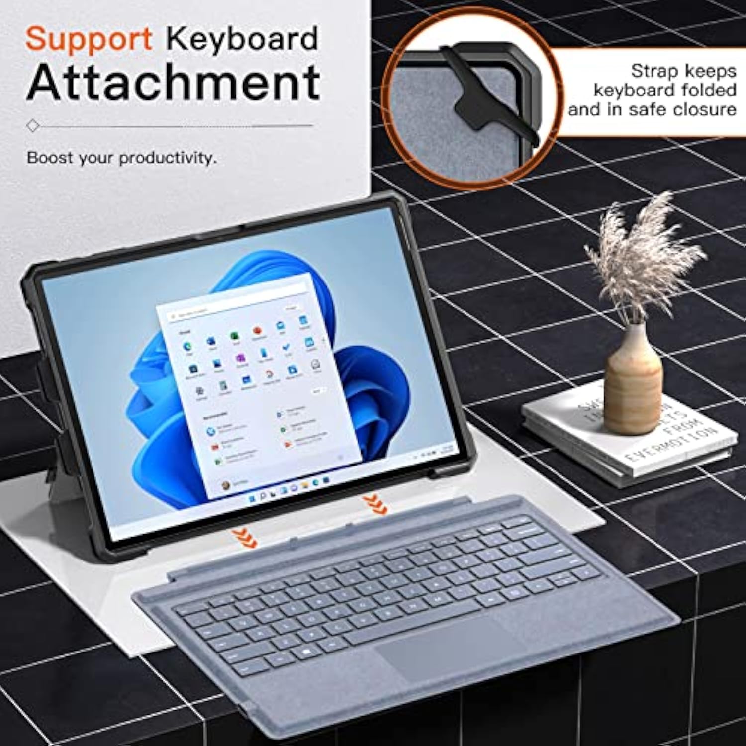 MoKo Case for Microsoft Surface Pro 7 Plus/Pro7/Pro 6/Pro 5/Pro 4/ LTE - All-i