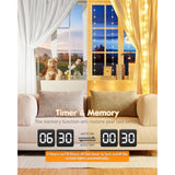 9.8ft 300 LED Smart Curtain Lights with App Remote USB Indoor Waterproof