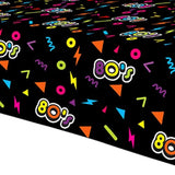 80'S Party Decorations Tablecloth, Disposable 80'S Theme Party Supplies Table Cover, 80S Birthday Table Cloth Decorations Supplies, 3 Pack, 54In X 108In
