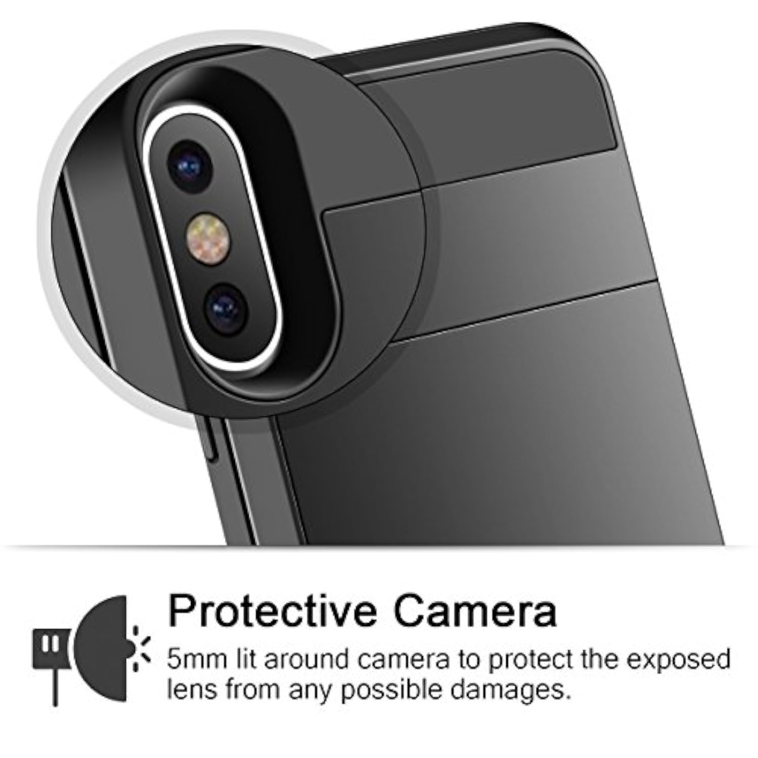 Case For Iphone X Case Iphone Xs Wallet Card Holder Slot Sliding Cover Id Pocket Dual Layer Bumper Anti-Scratch Protective Hard Shell Hybrid Rubber Armor For Apple Iphone X Xs 10 10S - Black