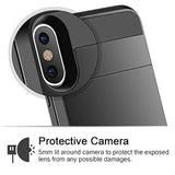 Case For Iphone X Case Iphone Xs Wallet Card Holder Slot Sliding Cover Id Pocket Dual Layer Bumper Anti-Scratch Protective Hard Shell Hybrid Rubber Armor For Apple Iphone X Xs 10 10S - Black