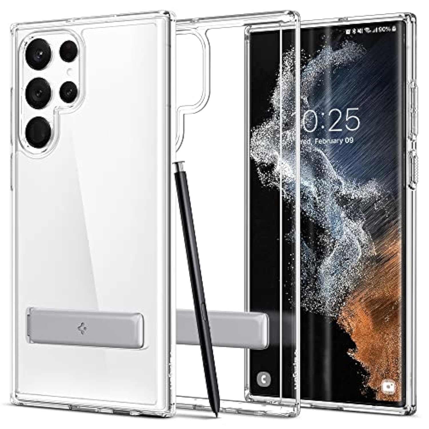 Spigen Ultra Hybrid S Designed for Galaxy S22 Ultra Case (2022) - Crystal Clear