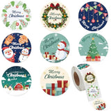 600Pcs Christmas Envelope Stickers, 1.5" Round Merry Christmas Stickers, 8 Winter Christmas Designs Decorative Envelope Seal Stickers, Card Gift Envelope Boxes