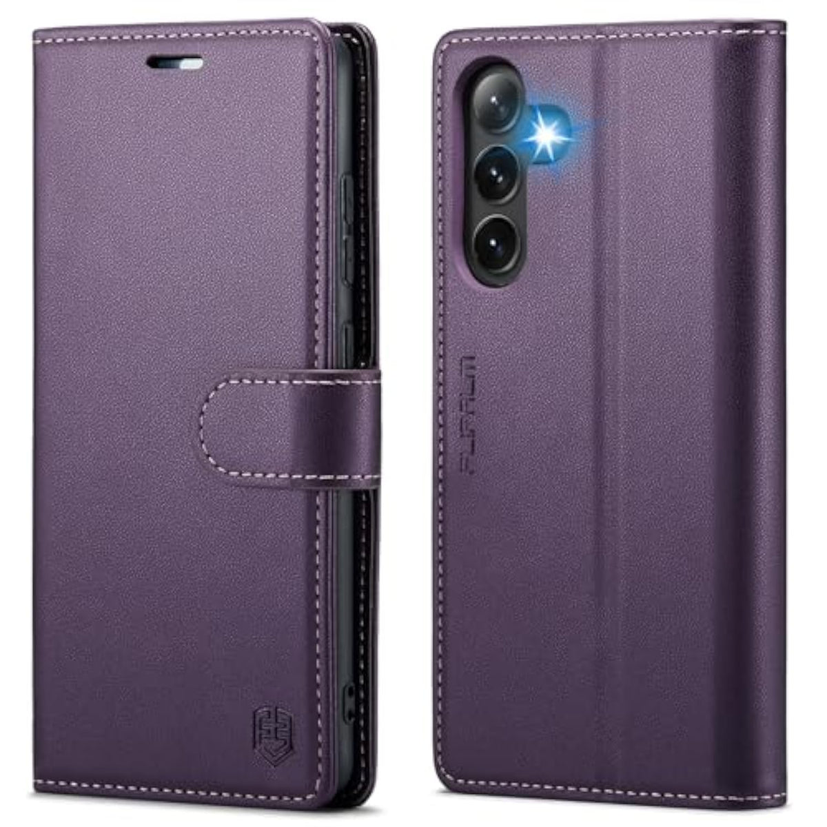 For Samsung Galaxy S24 Plus/S24+ Wallet Case With Rfid Blocking Credit Card Holder, Pu Leather Flip Kickstand Protective Shockproof Cover Women Men For Samsung S24Plus Phone Case (Purple)