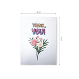 3D Pop-Up Thank You Card – Floral Bouquet Appreciation Greeting Card – Unique Thank You Card With Envelope For Teachers, Friends, Colleagues & Loved Ones H17