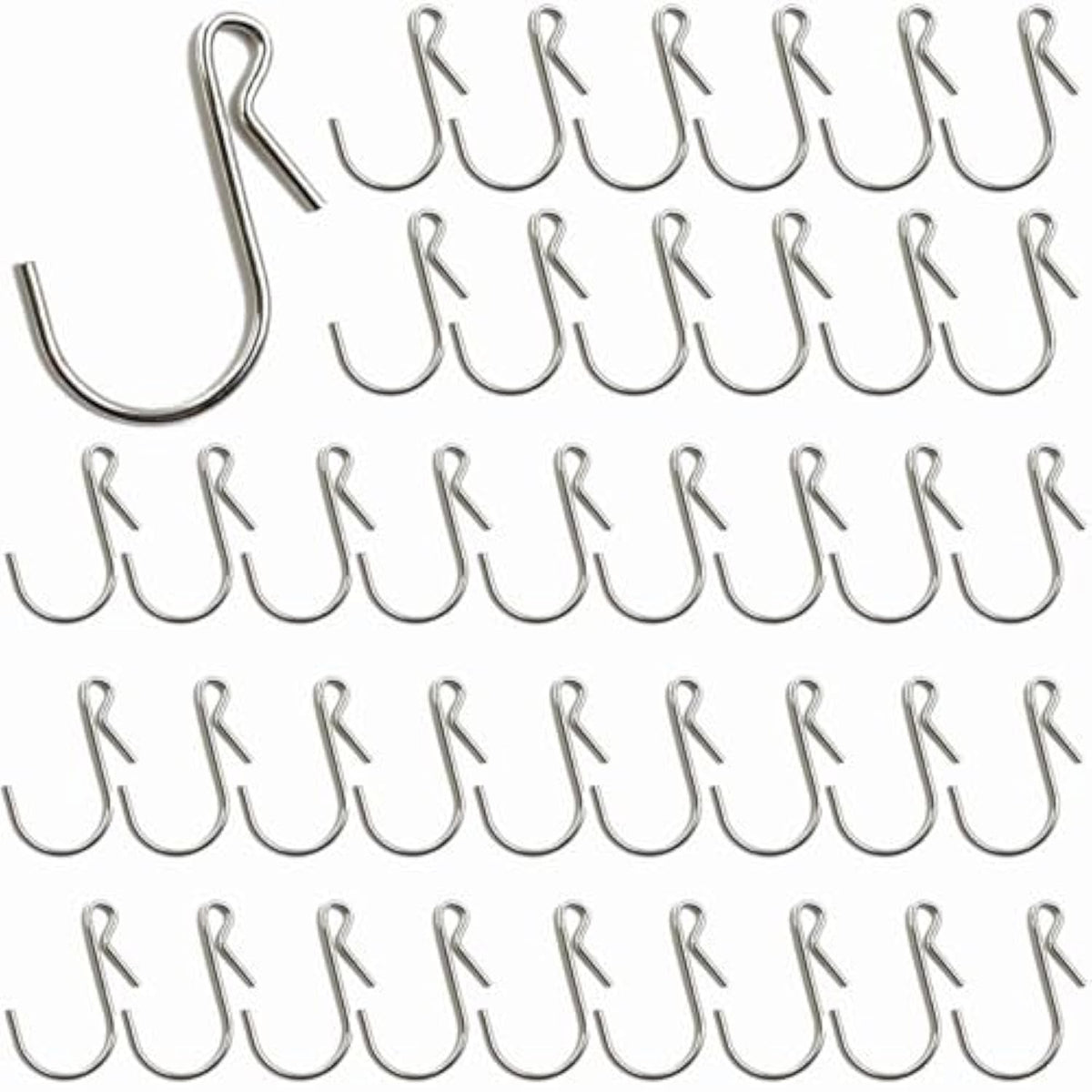 100Pcs Metal Mini Gutter Hang Hooks Christmas Lights Ornament Hook Weatherproof Light Clips Hooks For Hanging Xmas Decoration Outside String Lights, Art Craft Display, Party Decorations