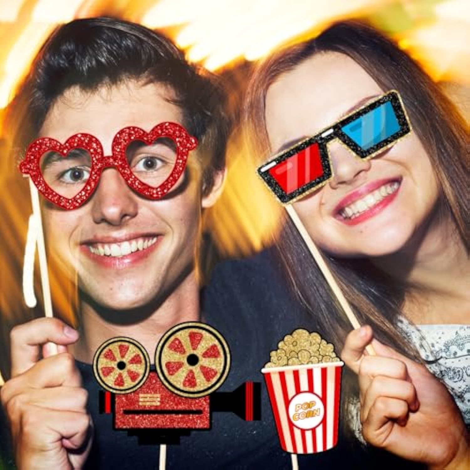 Movie Night Supplies Photo Booth Props Hollywood Photobooth Props For Movie Theater Themed Red Carpet Birthday Party Favors Supplies