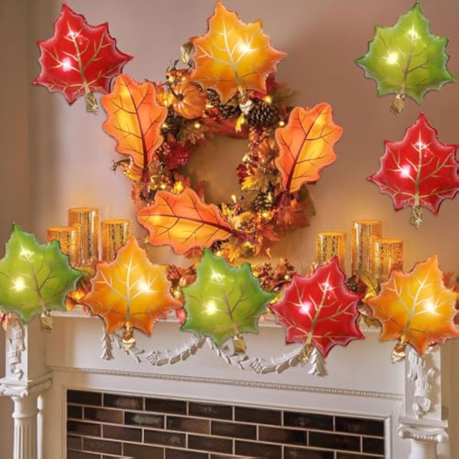 Thanksgiving Fall Balloons Decorations Foil and Latex Balloons for Birthday Party Decor