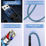 USB A to 3.5mm Audio Aux Cable,Braided 3FT USB Male to AUX Male Jack Adapter TRS Stereo Audio Cord for Speaker Headphones PC Laptop Windows Computer