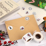 2 Rolls Christmas Stickers For Cards, 0.98In Round Merry Christmas Seals 8 Patterns Christmas Tree Elk Wreath Truck Pine Cone Christmas Label Stickers For Water Bottle Envelopes Gift Crafts