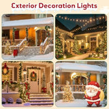 49Ft 1000Led Christmas Lights Outdoor, String Lights Indoor 8 Modes Waterproof Plug In Christmas Tree Light For Holiday, Warm White
