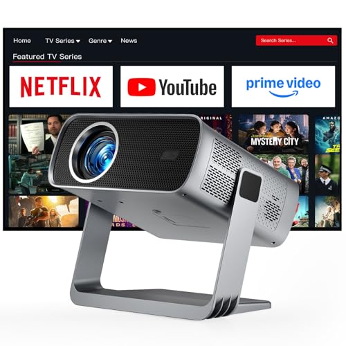 [Officially-Licensed App & Auto Focus] Projector With Wifi And Bluetooth, Full Hd 1080P Portable Projector