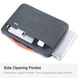 360°Laptop Sleeve Case 14 15 Inch Compatible With Macbook Air 15 M2/M3/M4 2022-2025, Macbook Pro 15, Hp Chromebook 14, Waterproof Computer Bag Cover With Handle, Grey