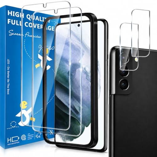 2+2 Pack for  Galaxy S21 Plus Screen Protector (6.70 inches) with Camera Lens Protector, Case Friendly Tempered Glass Film, Fingerprint