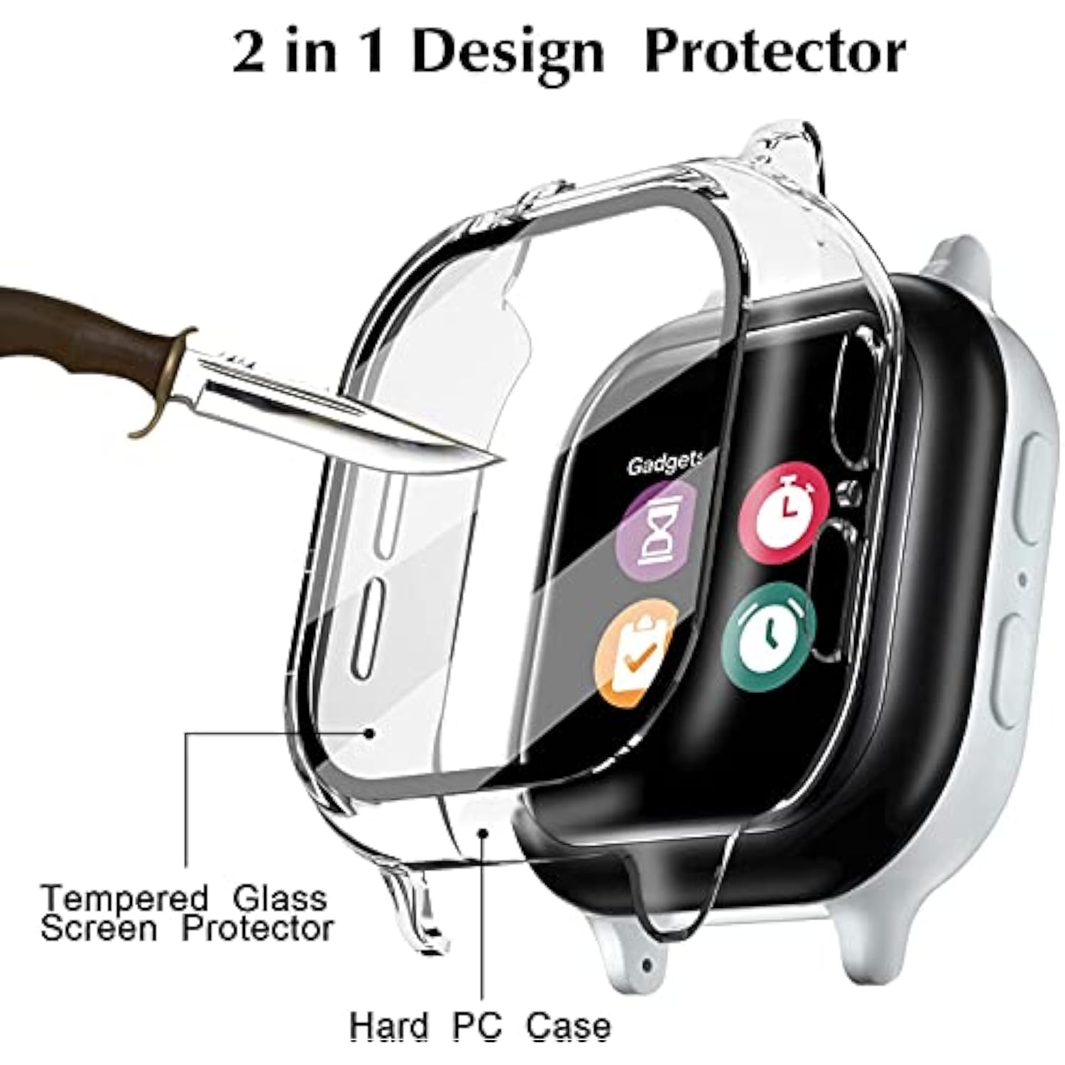 Tempered Glass Screen Protector Only Compatible For Gizmo Watch 2, Blue