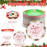 90 Pcs 9'' Christmas Paper Plates Disposable Holiday Dinner Plates Santa Xmas Decoration Merry Christmas Party Supplies Dinnerware Decoration For Winter Holiday, 9 Designs