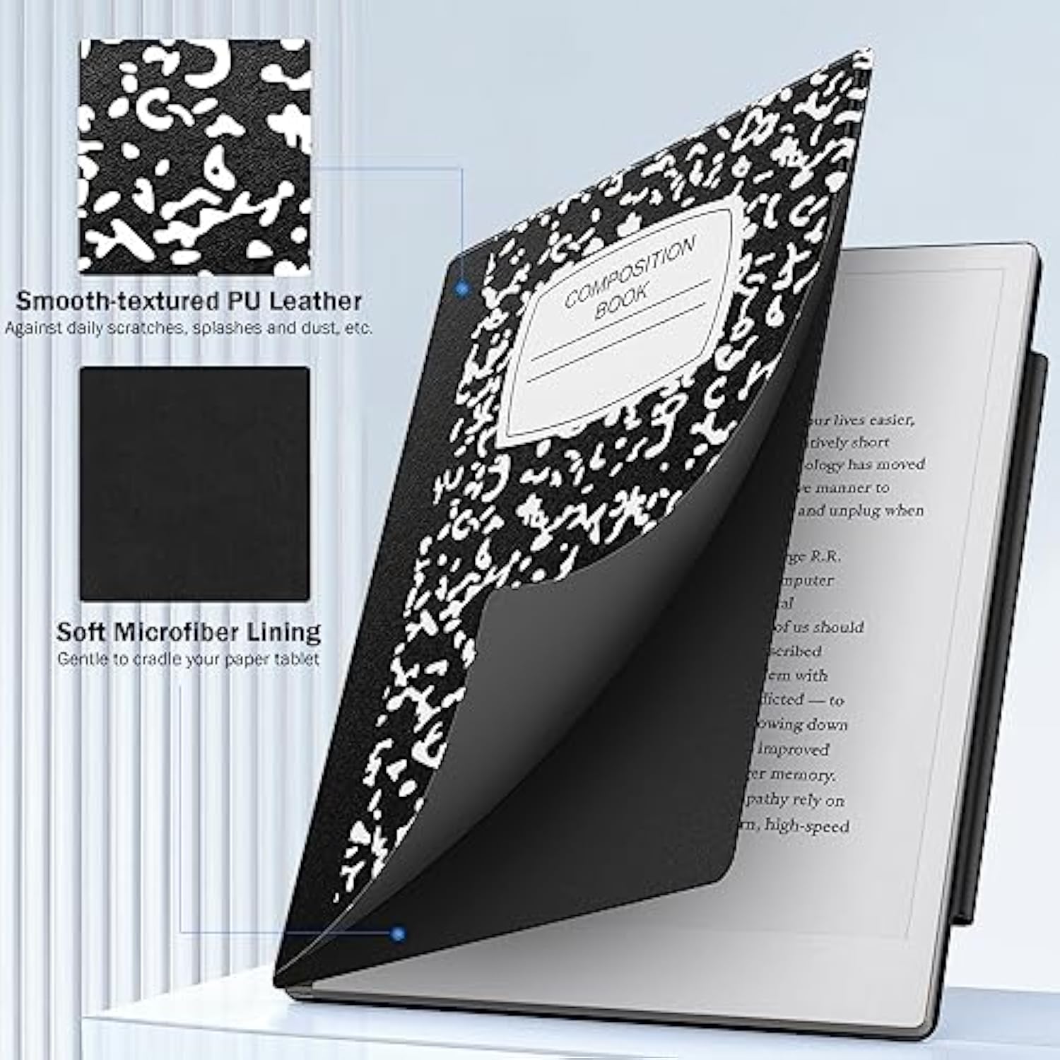 MoKo for Remarkable 2 Tablet Case, Lightweight Ultra-Thin Magnetic Case with W