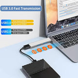 Usb 3.0 Hub, Aluminium 3-Port Usb Hub Usb Splitter Usb Expander For Laptop, Xb