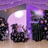 6 Pack 10 Feet Foil Fringe Garland Metallic Tinsel Streamers Banner Wall Hanging Backdrop Banner For Parade Floats, Thanksgiving, Christmas, Birthday, Halloween Party Decorations(Light Purple)