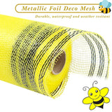 2 Rolls Deco Mesh Wreath Supplies Mesh For Wreath Poly Mesh Ribbon Met