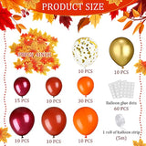 159 Pcs Fall Balloon Garland Arch Kit with Gold Confetti Autumn Thanksgiving Decor