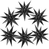 72Pcs Black Star Balloons Foil Explosion & Cone Arch for Party Decorations Backdrops