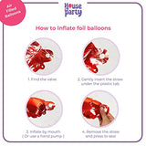 Christmas Balloons Garland Kit | Red and White Christmas Balloons Arch Kit with Candy Cane and Gold Star Foil Balloons for Xmas Party Decoration