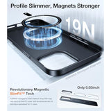 Magnetic Slim-Fit iPhone 16 Pro Max Case, Ultra-Thin, MagSafe, Anti-Scratch, Black