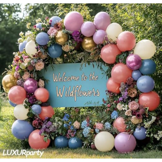 Pastel Balloon Garland Kit Rose Gold Purple Chrome Metallic Balloon Ki