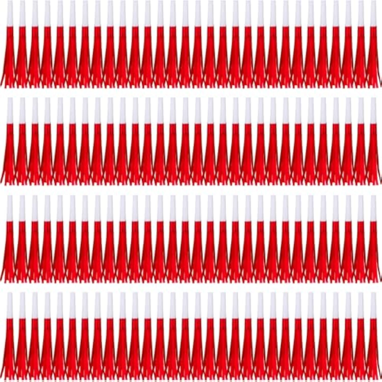 120 Pcs Gold & Red Noise Makers Metallic Party Favors