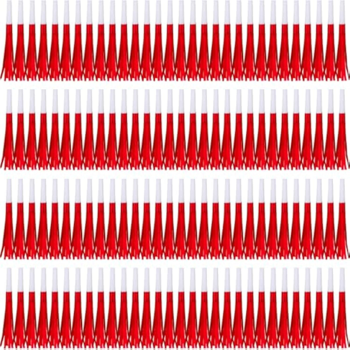 120 Pcs Gold & Red Noise Makers Metallic Party Favors