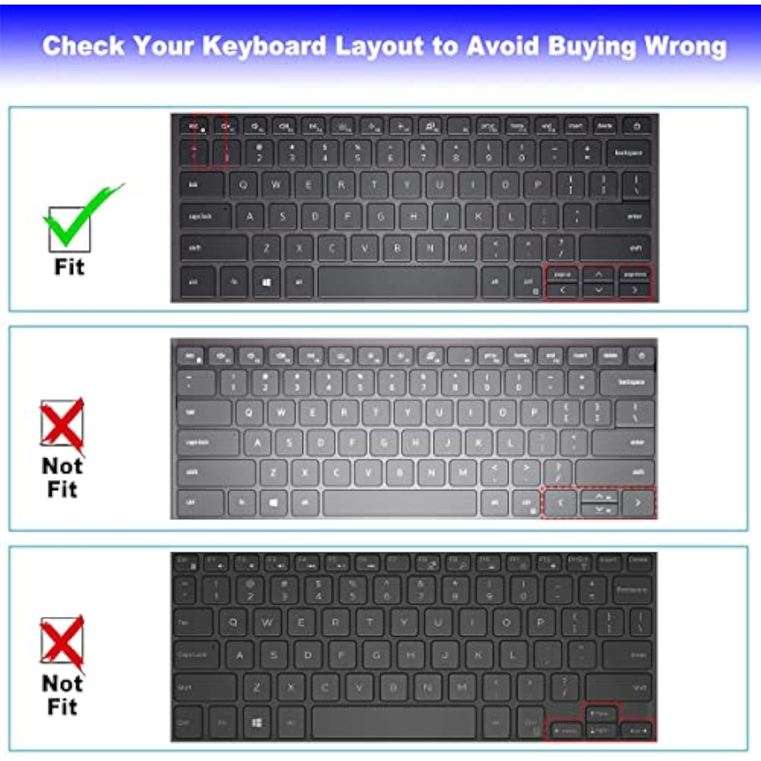 Keyboard Cover For Dell Latitude 3310 3410, Dell Inspiron 14& Inspiron 13 5000