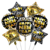 7pc Black Gold 22in 4D Foil Balloons New Year’s Eve Party Supplies 2026