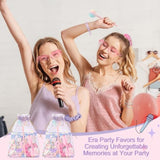 62 Pcs Singer Friendship Party Favors Pink Purple Era Music Birthday Party Supplies Bulk Bracelet Keychain Sunglasses Hair Bands Scrunchie Thank You Gift For Women Fans Bachelorette Goodie Bag