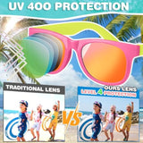 32 Pack Kids Sunglasses Bulk, Sunglasses Party Favors For Kid, 16 Colors Neon Sunglasses With Uv400 Protection, Gift For Birthday, Beach, School Prizes Goodie Bags Stuffers, Summer Pool Party Supplies