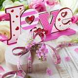 3 Pcs Valentine'S Day Wooden Table Sign Decorations For Home, Valentine Table Centerpiece For Dining Room Office Desk Tabletop Wedding Engagement Anniversary Party Supplies Gifts(Pink)
