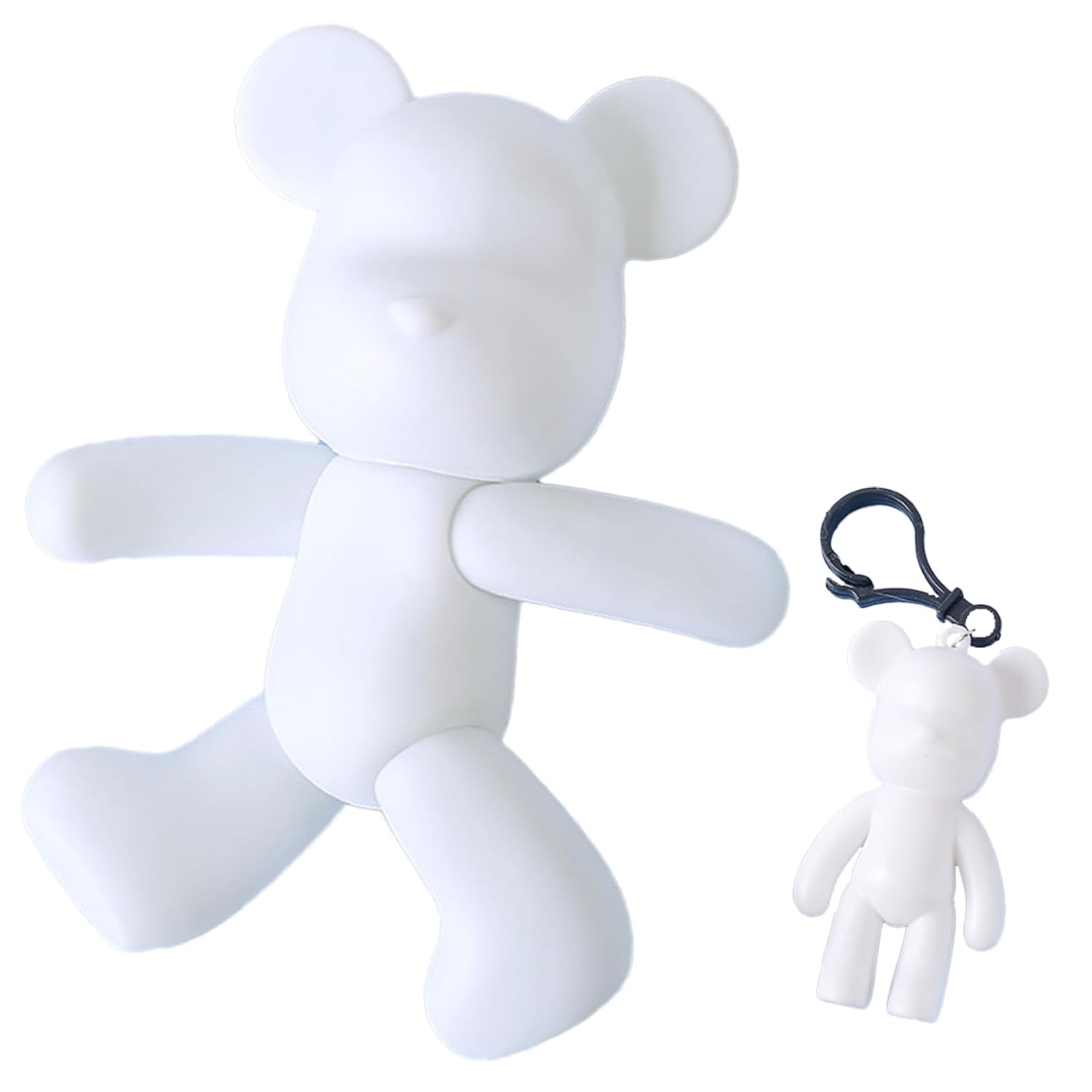 Diy (Blank Mold, 9 Inch) Fluid Bear + Bear Keychain, Figure Painting For Creative Graffiti Art