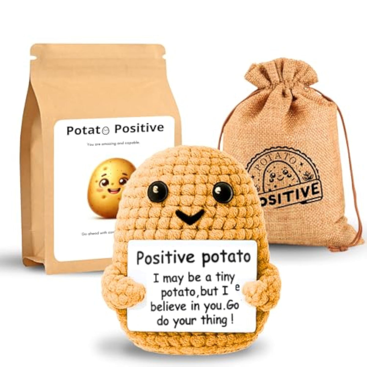Positive Potato Crochet Whit A Box For Friend And Family An Boyfriend Positive