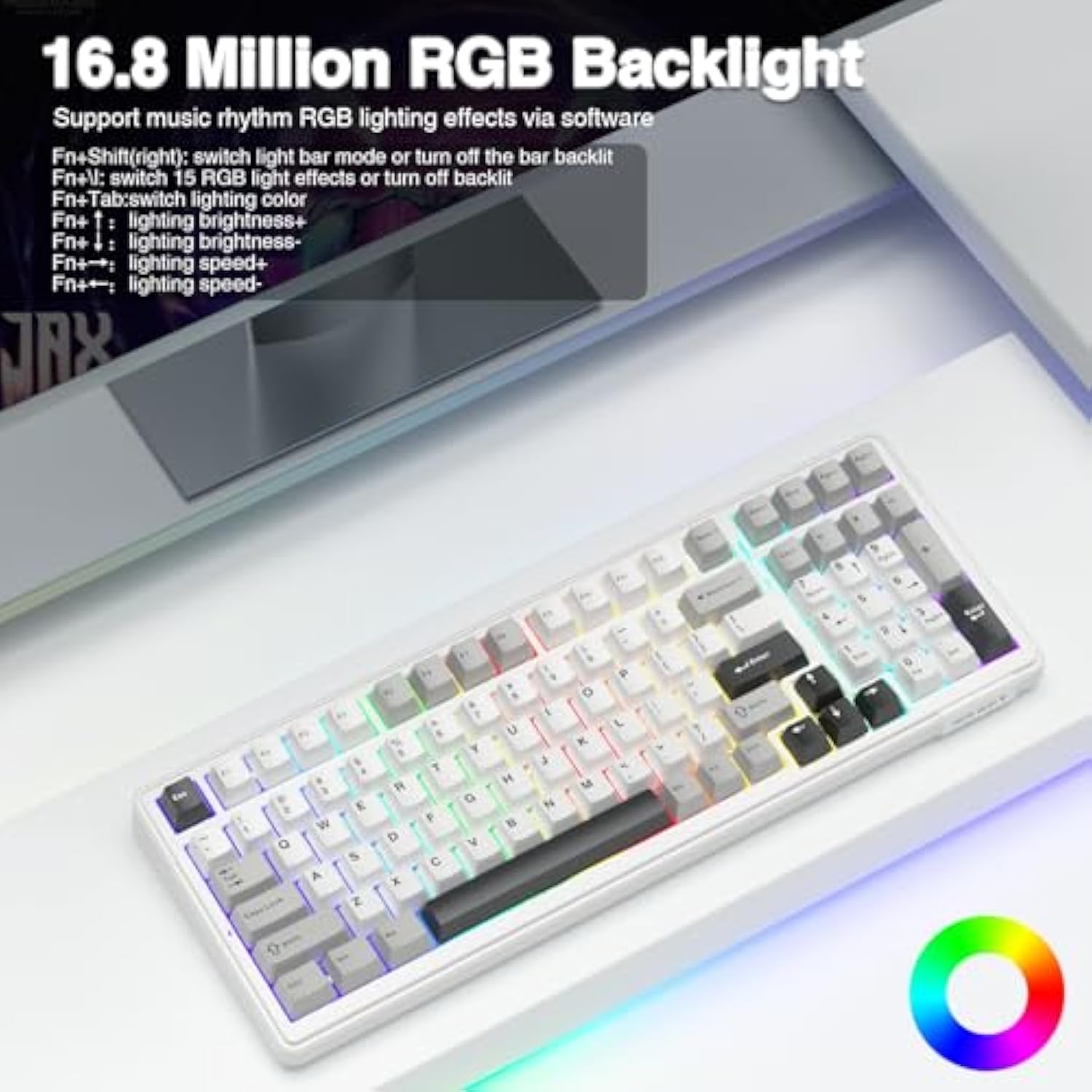 AULA F99 Wireless Mechanical Keyboard,Tri-Mode BT5.0/2.4GHz/USB-C Hot Swappable Custom Keyboard,Pre-lubed Linear Switches,RGB Backlit Computer Gaming Keyboards for PC/Tablet/PS/Xbox