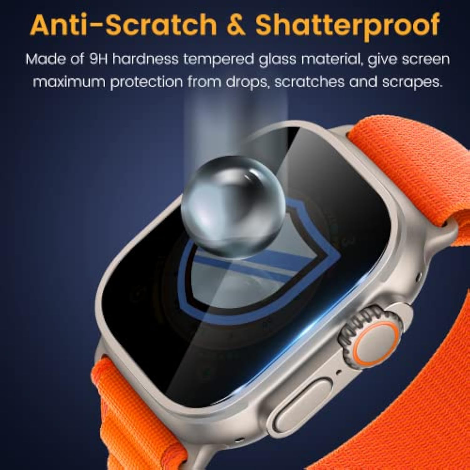 Apple Watch Ultra 49mm Privacy Screen Protector 3-Pack Anti Spy Glass