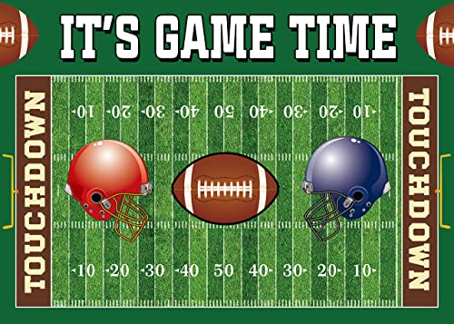 Football Backdrop It's Game Time Party Backdground Football Birthday Banner Touchdown Sport Party Decorations Boy Birthday Party Backdrop 7x5FT