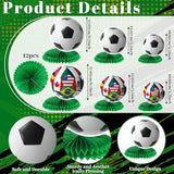 12 Pcs Soccer Table Decorations Soccer Centerpieces for Table