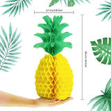 12 Pieces 14 Inch Pineapple Party Decoration Honeycomb Centerpieces Pineapple Tissue Paper Centerpieces Table Decorations For Hawaiian Luau Party Birthday Wedding Home Favor