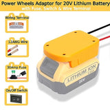 Power Wheels Adapter Compatible With Dewalt 20V Battery With Fuse & Wire Terminals?Work With 20V Dcb205 Dcb206 Dcb200 Lithium Battery Converter For Rc Car,Robotics,Rc Truck,Diy Use